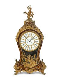 A Louis XV Style Gilt Bronze Mounted Bracket Clock