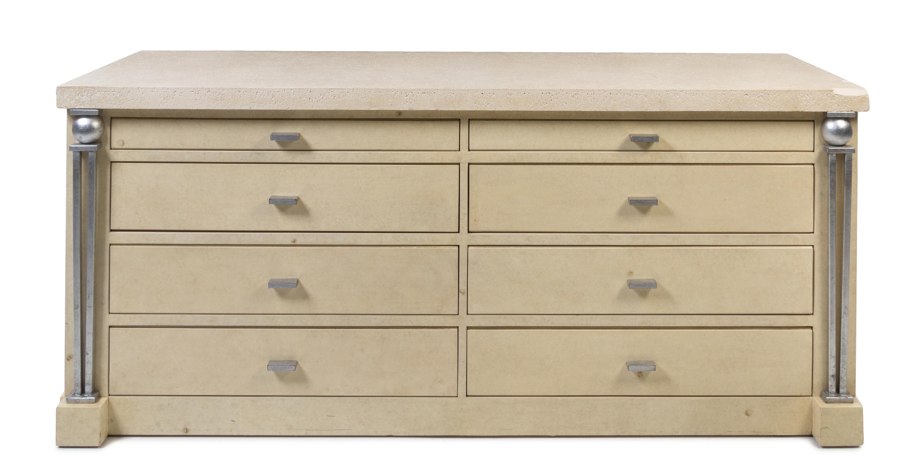 A Pair of Hollywood Regency Chests of Drawers