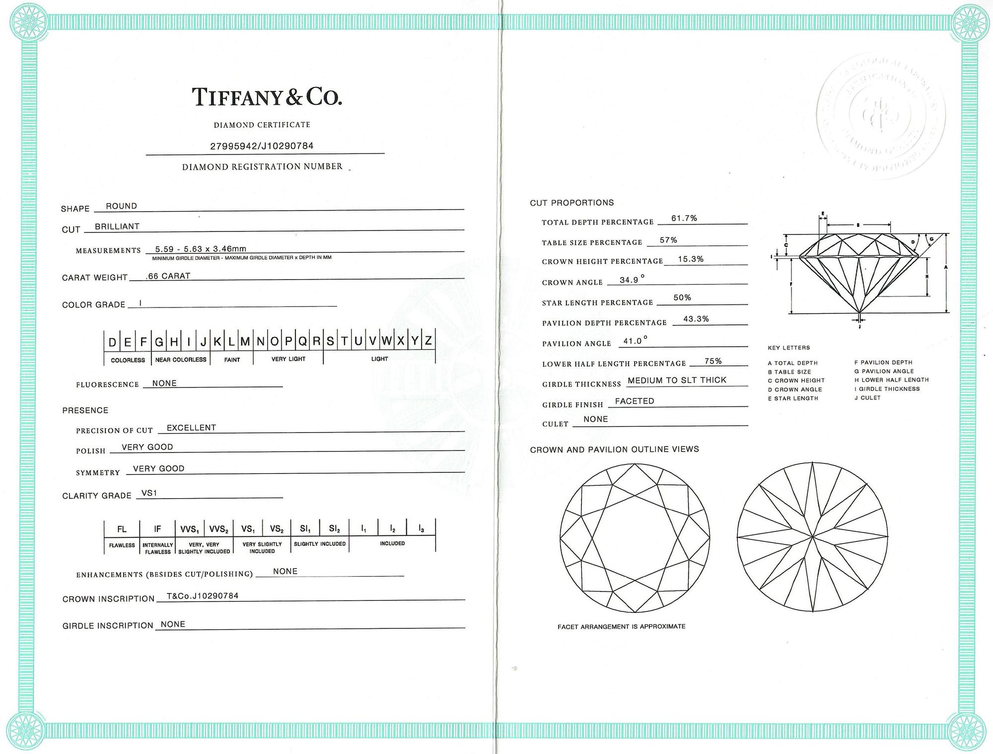 TIFFANY & CO., DIAMOND RING