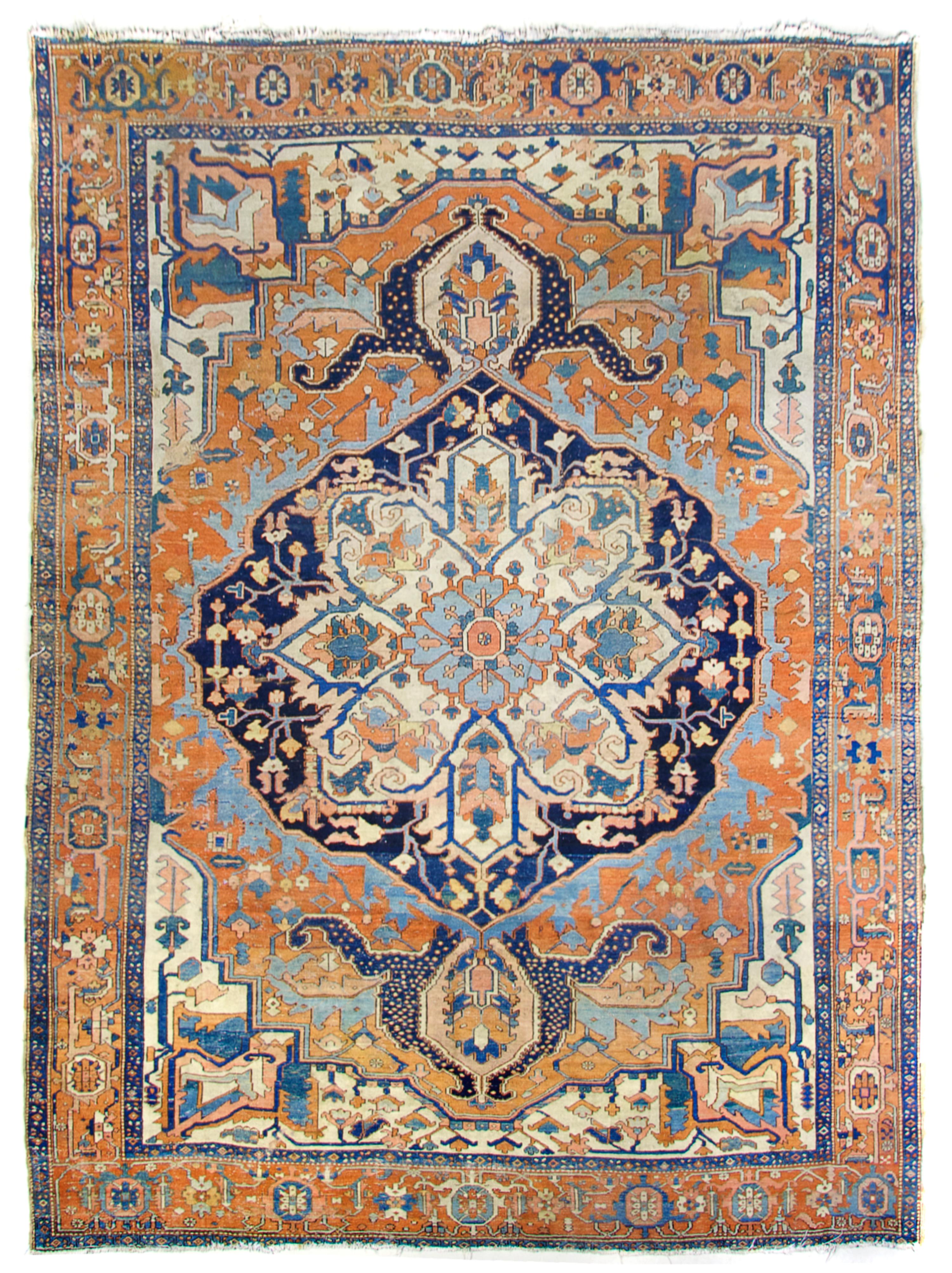 A Heriz Carpet, 12 feet 1 inch x 9 feet 9 inches.