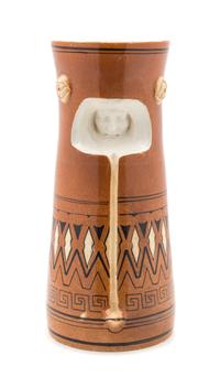 A Continental Symbolistic Ceramic Vase Height 15 1/2 inches. — 1905