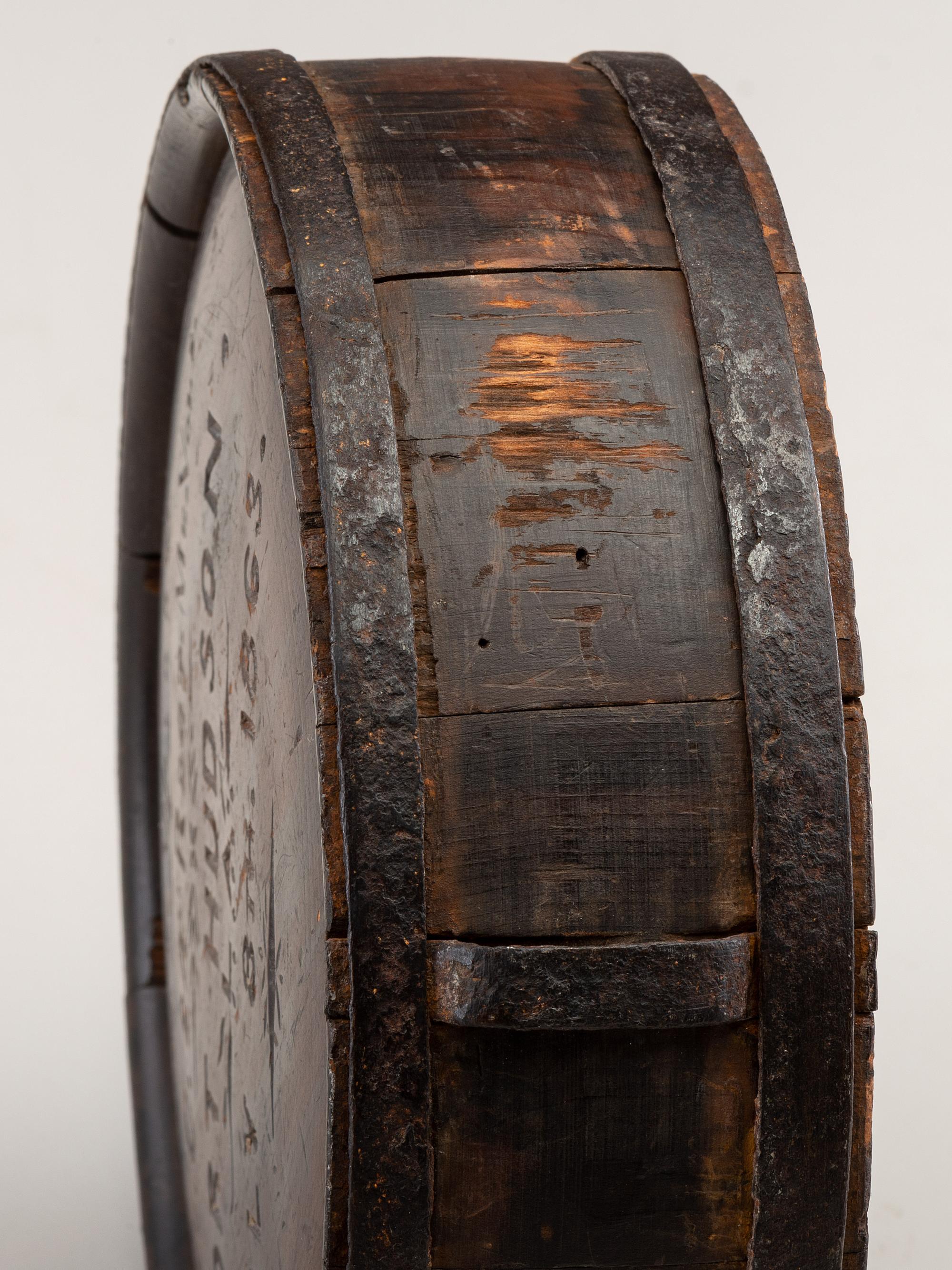 [CIVIL WAR]. Confederate canteen captured at Port Hudson by Sergeant Charles F. Waldron, Co. C, 24th Maine Infantry Regiment.