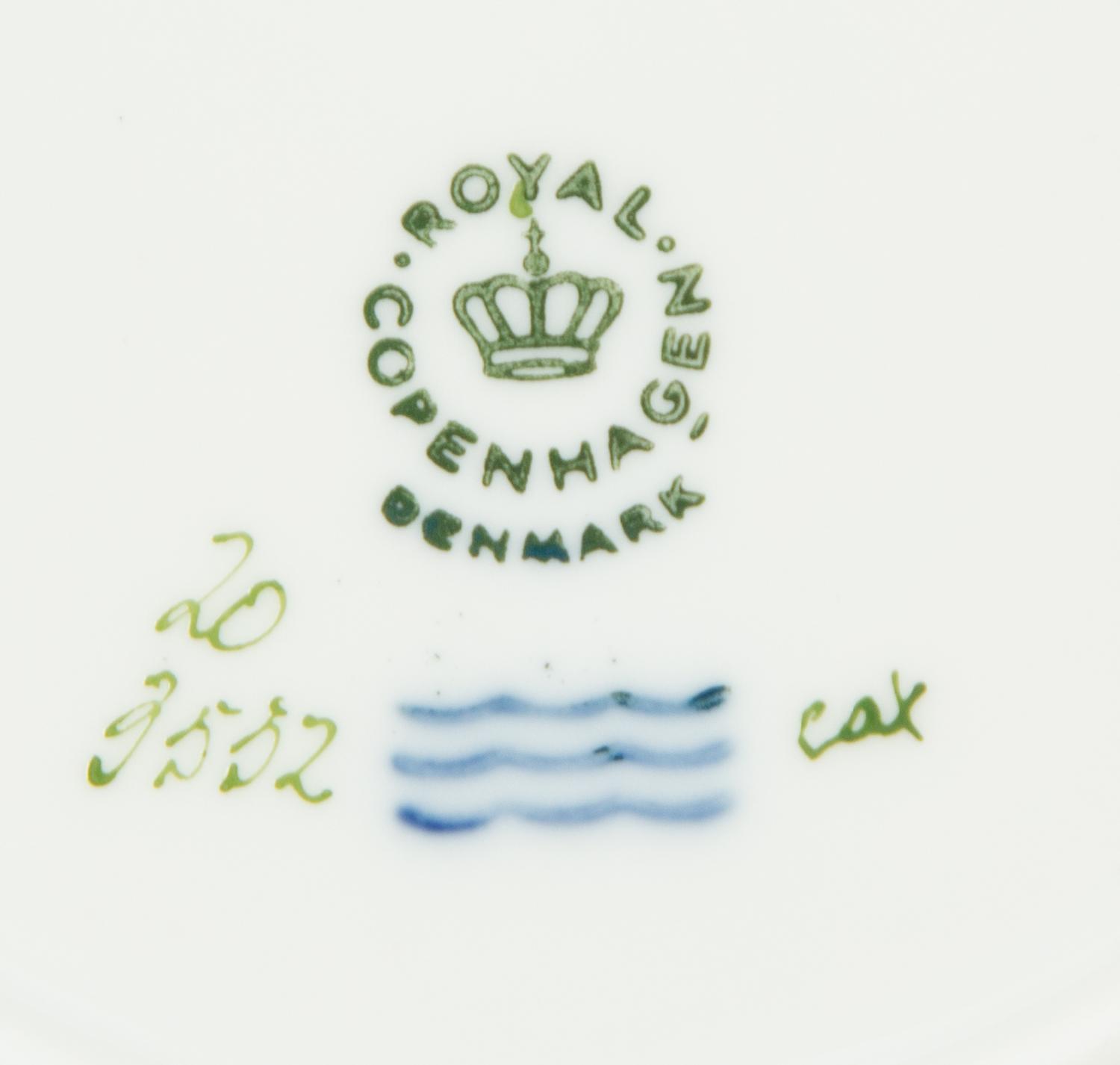 Fourteen Royal Copenhagen Flora Danica Porcelain Bread Plates