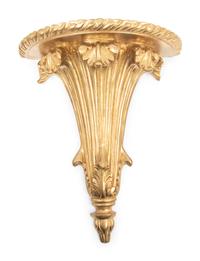 A Set of Eight Continental Giltwood Brackets