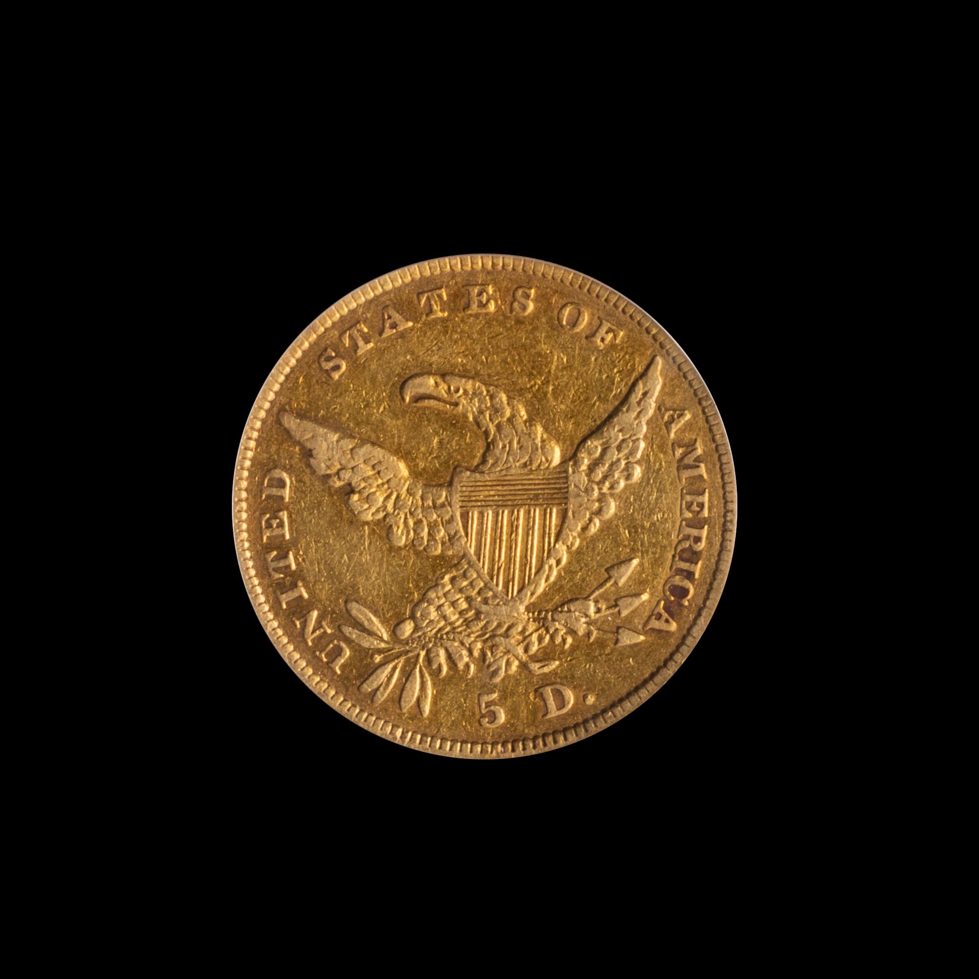 A United States 1838 Classic Head $5 Gold Coin