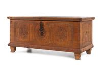 A Continental Carved Oak Blanket Chest
