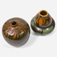 Frederick Hurten Rhead (British-American, 1880-1942) Two Vessels, Avon Faience, USA, circa 1903