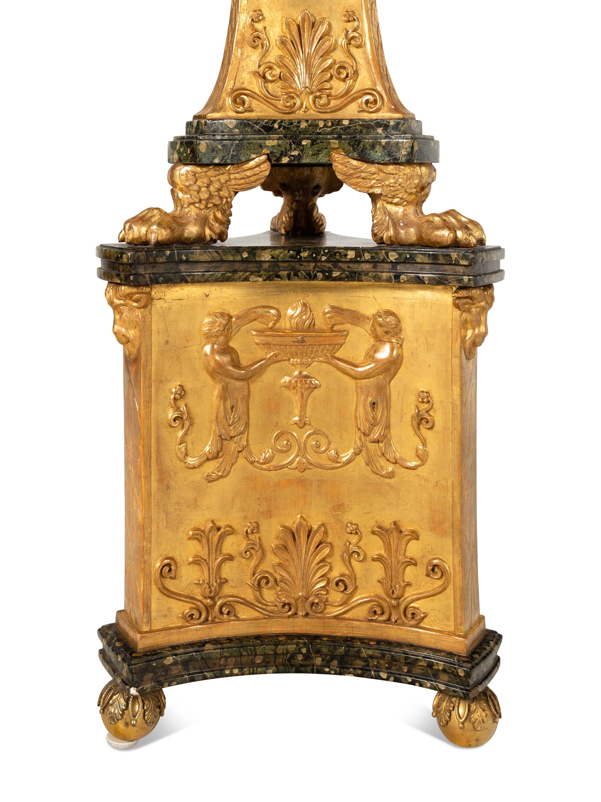 A Pair of Regency Giltwood Torchères