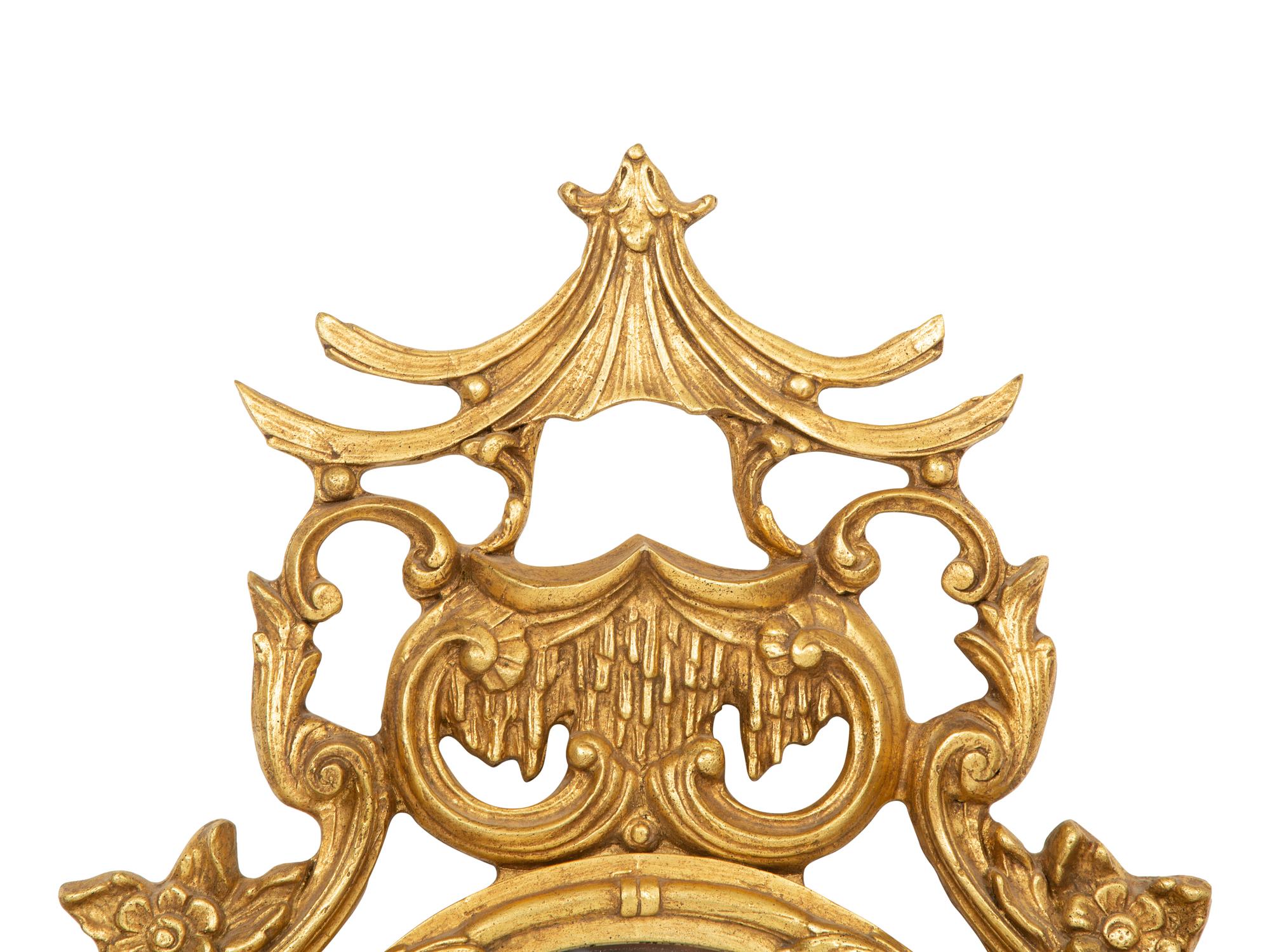 A Chinese Chippendale Style Giltwood Mirror