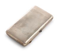 A Russian Silver and 14-Karat Gold Mounted Cigarette Case