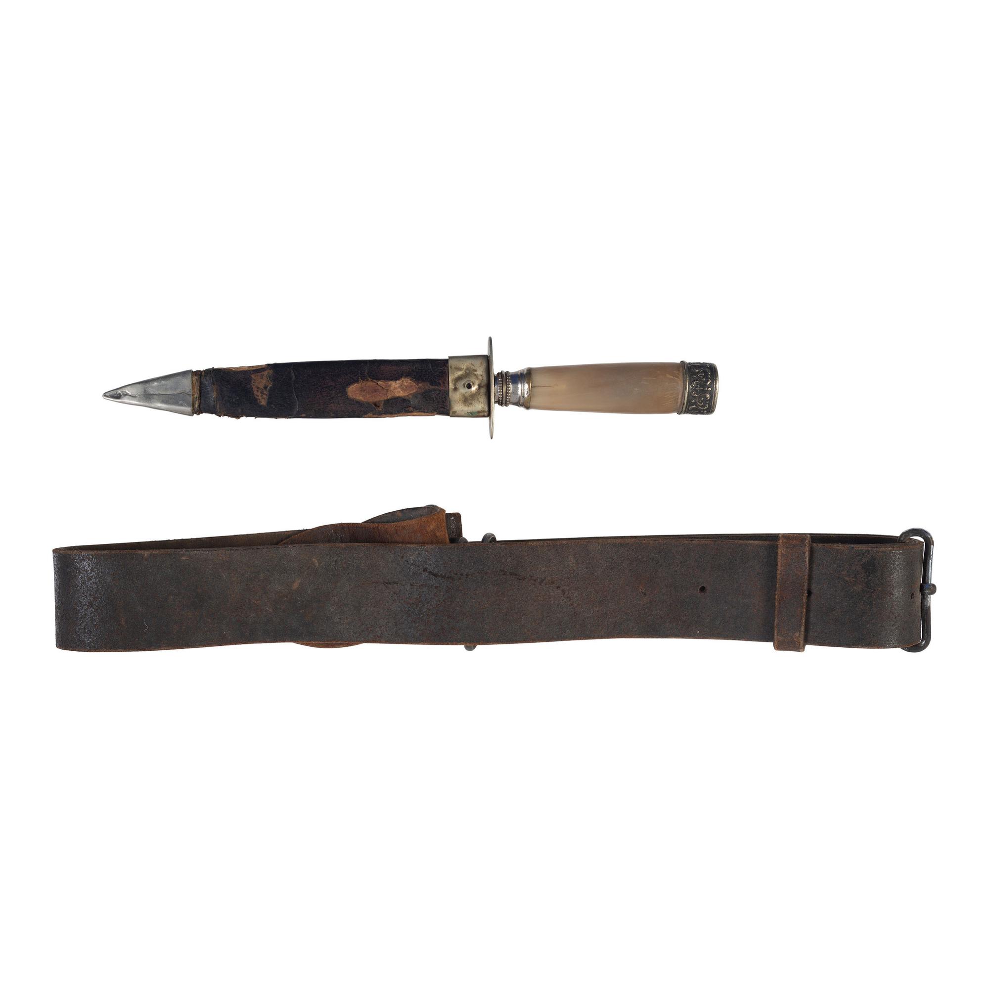 English Snake Buckle Belt and Sheffield Dirk