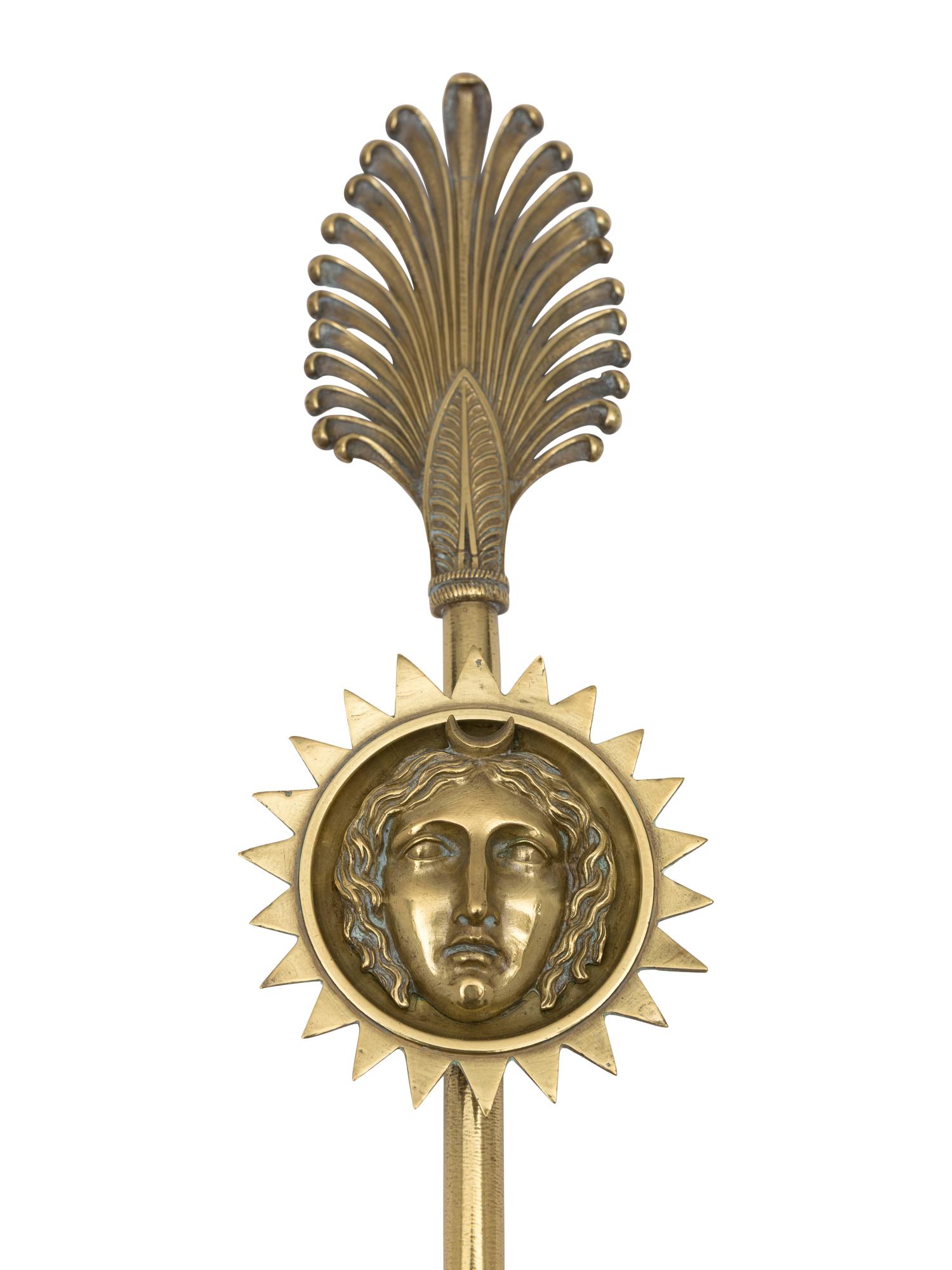 A Pair of Neoclassical Style Gilt-Bronze Four-Light Sconces
