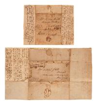 [WAR OF 1812]. A group of two letters both describing the arrest of the author by American troops on suspicion of being a British spy and the Battle of Plattsburgh.