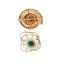 COLLECTION OF YELLOW GOLD BROOCHES
