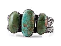 Navajo Silver and Turquoise Cuff Bracelet