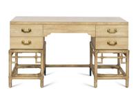 A Ficks Reed Writing Desk with Bamboo Base