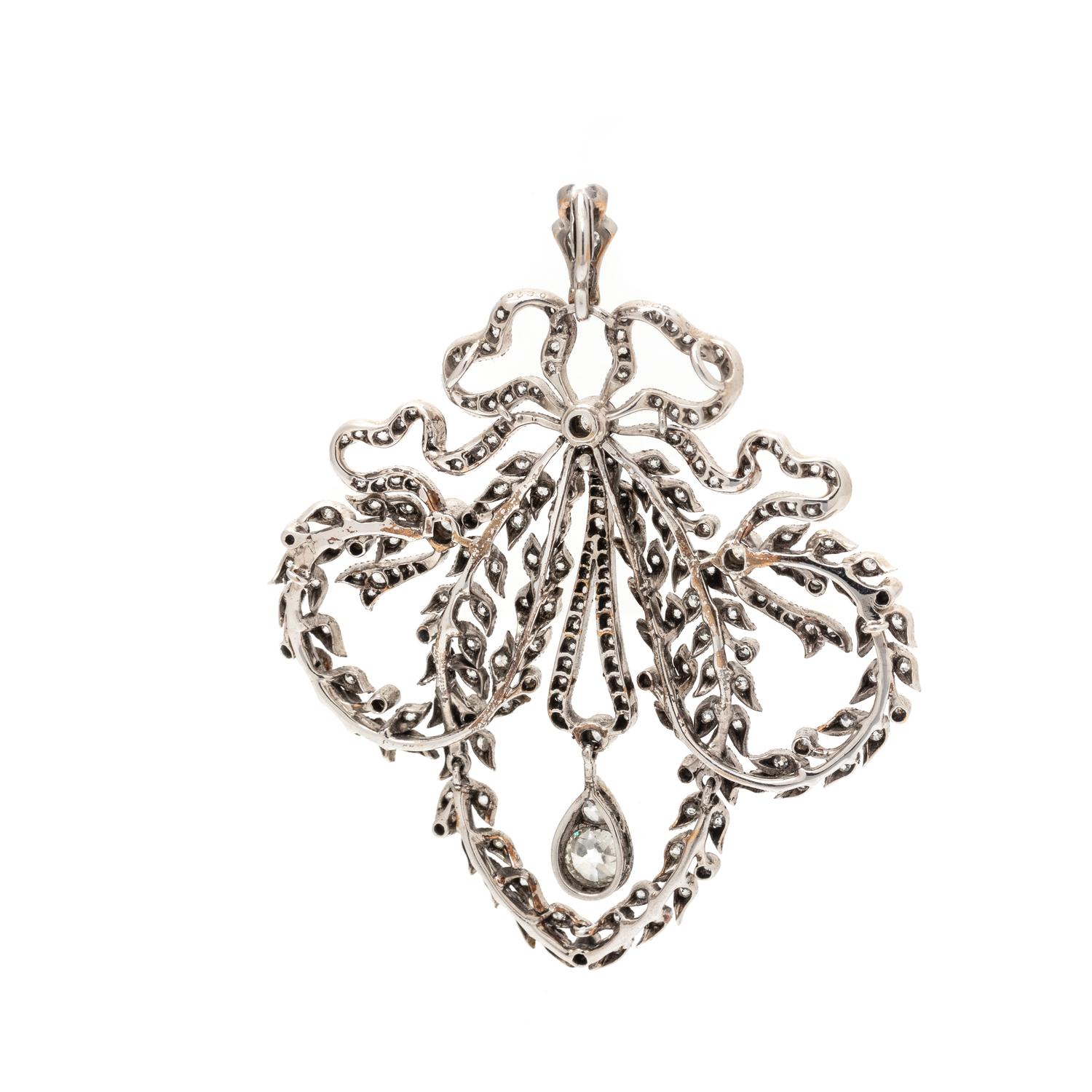 J.E. CALDWELL, EDWARDIAN, DIAMOND PENDANT