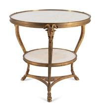 A French Gilt Bronze and Marble Guéridon