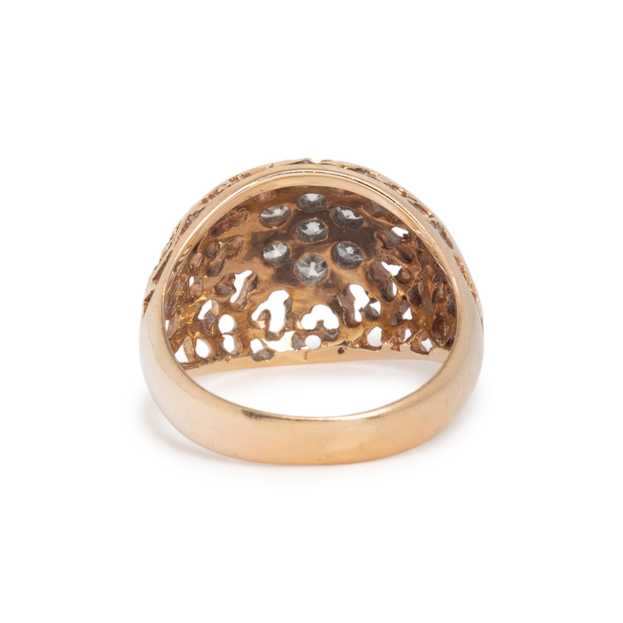 YELLOW GOLD AND DIAMOND RING