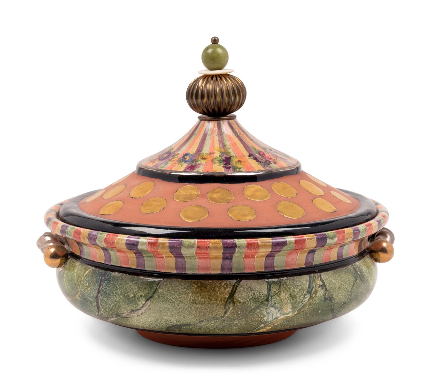 A Mackenzie Childs Terracotta Tureen