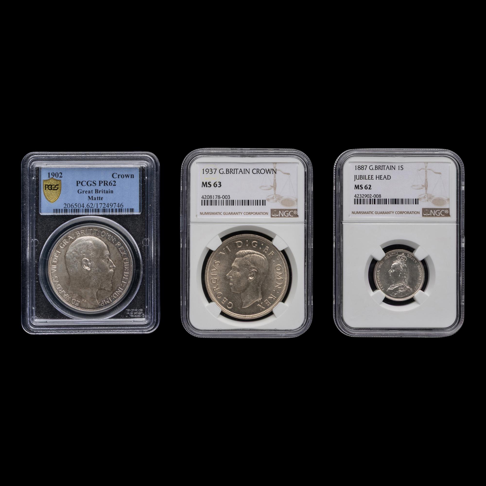 [GREAT BRITAIN] A Group of Three Graded Coins