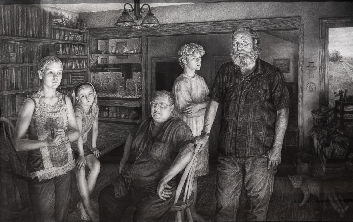 Edgar Jerins, (American, b. 1958), Daina & Doyle at Home with Anita's Children, 2007