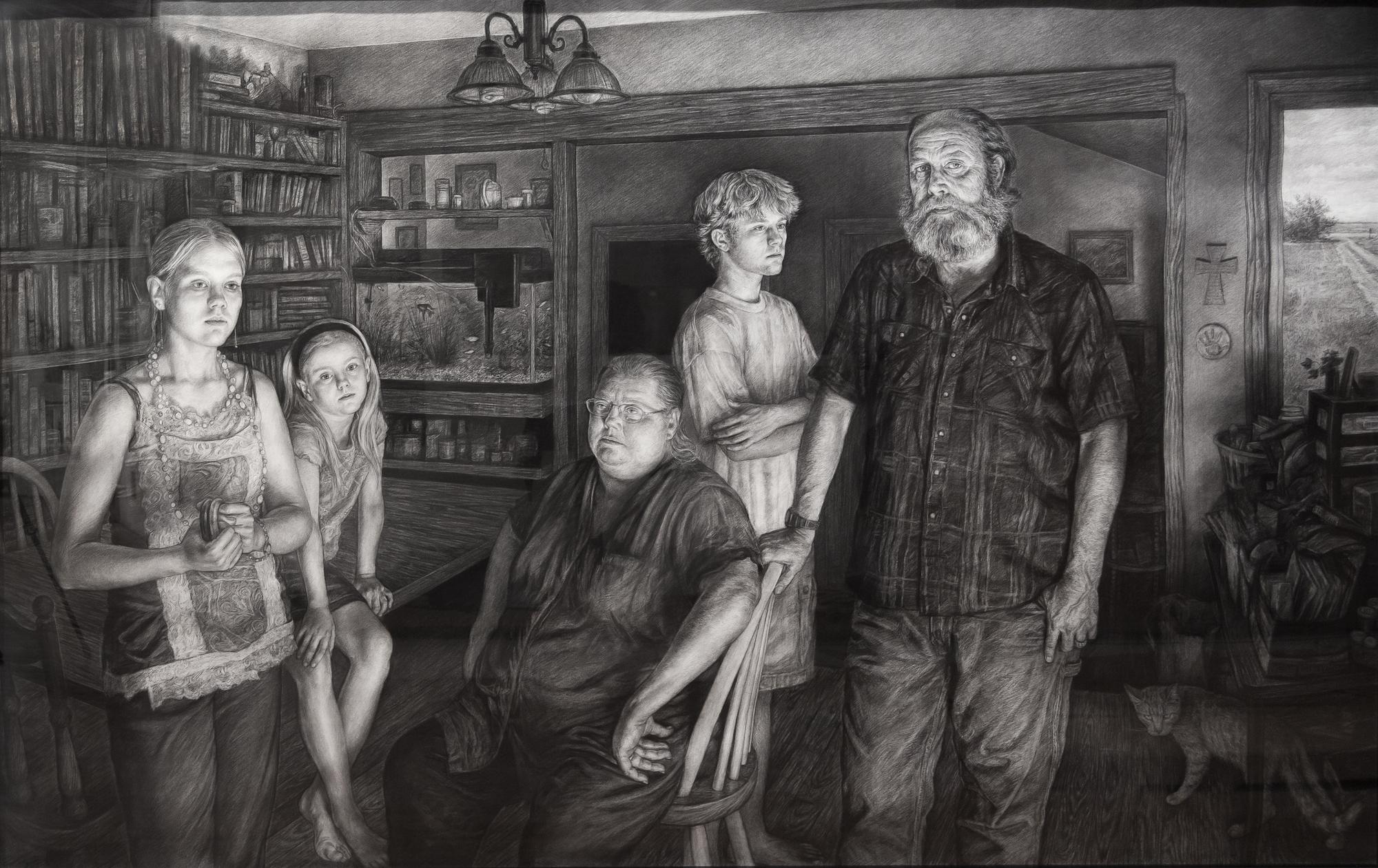 Edgar Jerins, (American, b. 1958), Daina & Doyle at Home with Anita's Children, 2007
