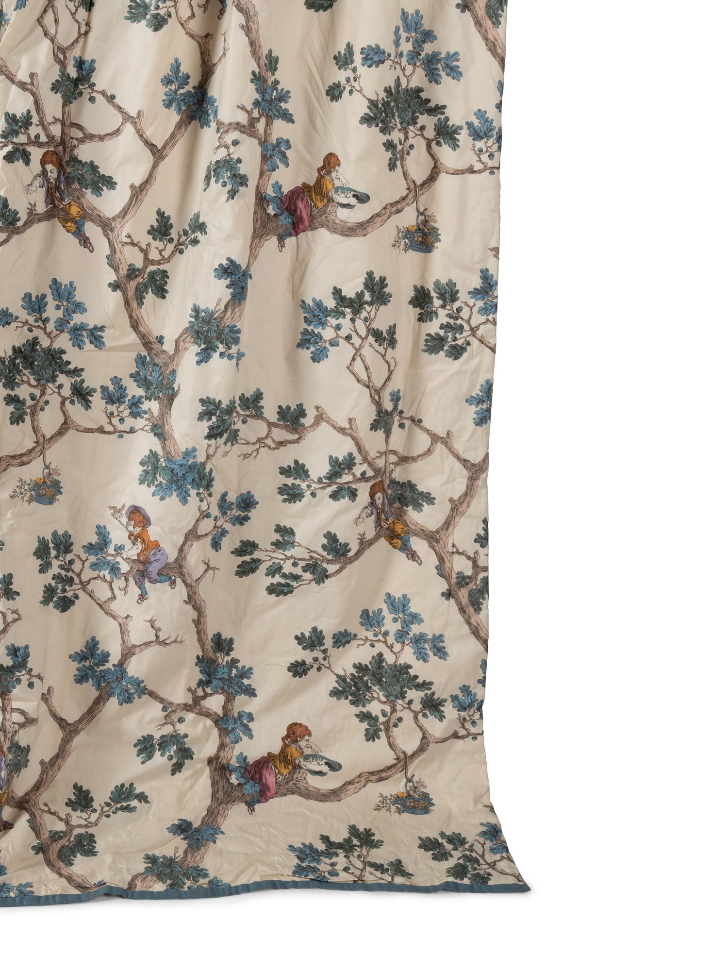 A Set of Three Drapery Panels
