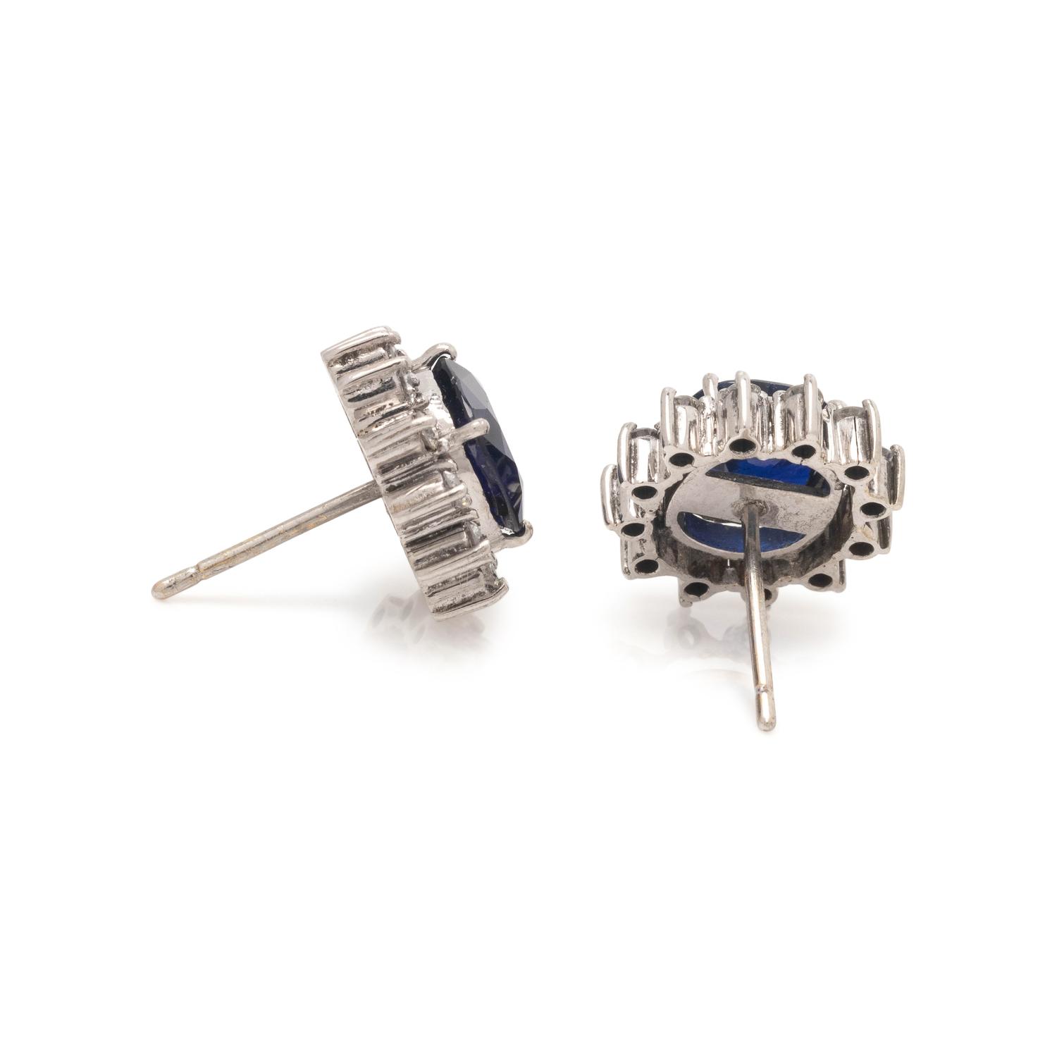 SAPPHIRE AND DIAMOND EARRINGS