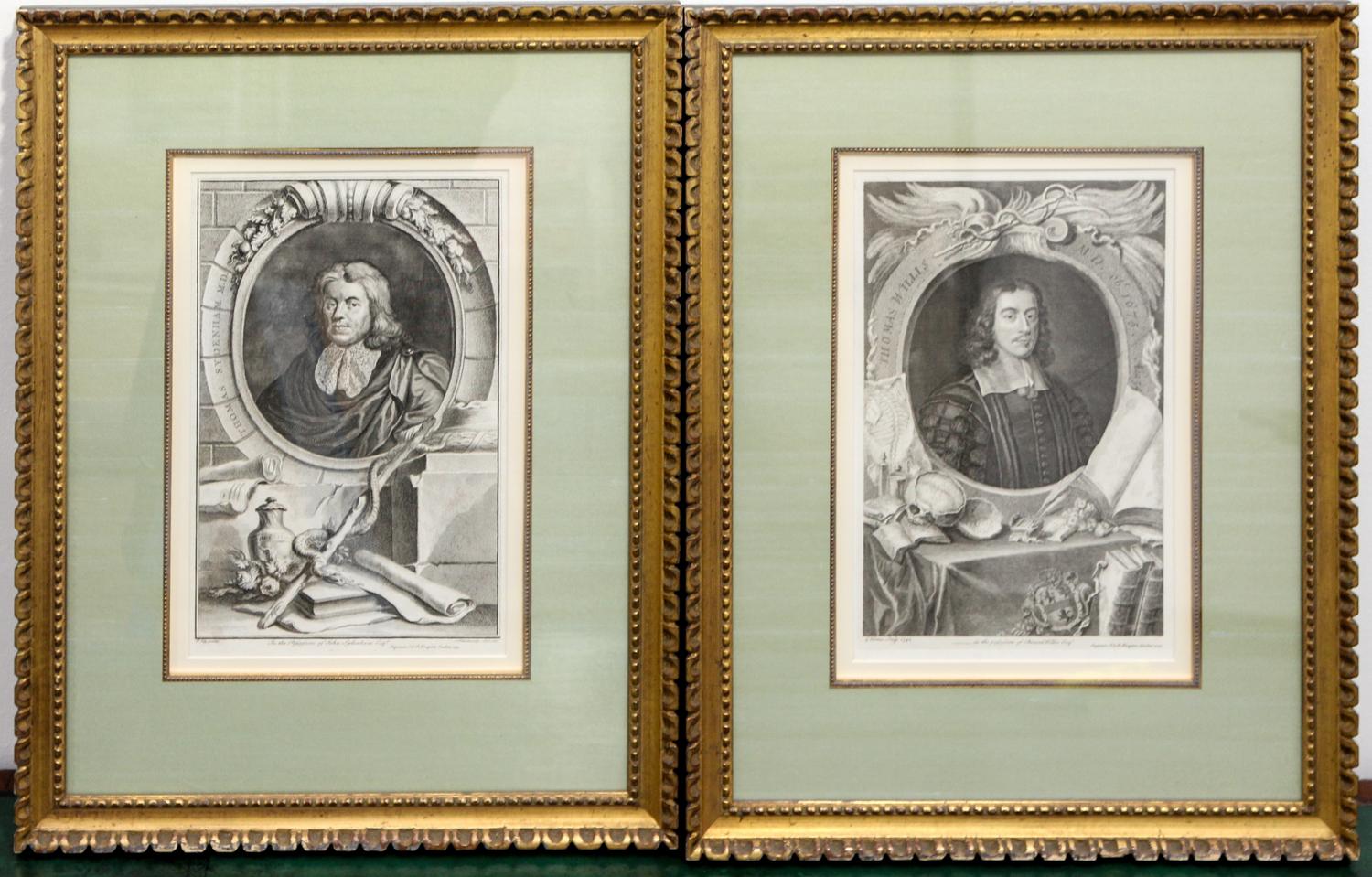 A Set of Four Engravings Each: 14 1/2 x 9 inches. — JACOBUS HOUBRAKEN (1698-1780) AFTER PETER LELY AND OTHERS