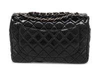 CHANEL, JUMBO PATENT LEATHER CLASSIC FLAP BAG