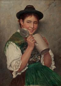 Girl with Tankard , 19th or 20th century
