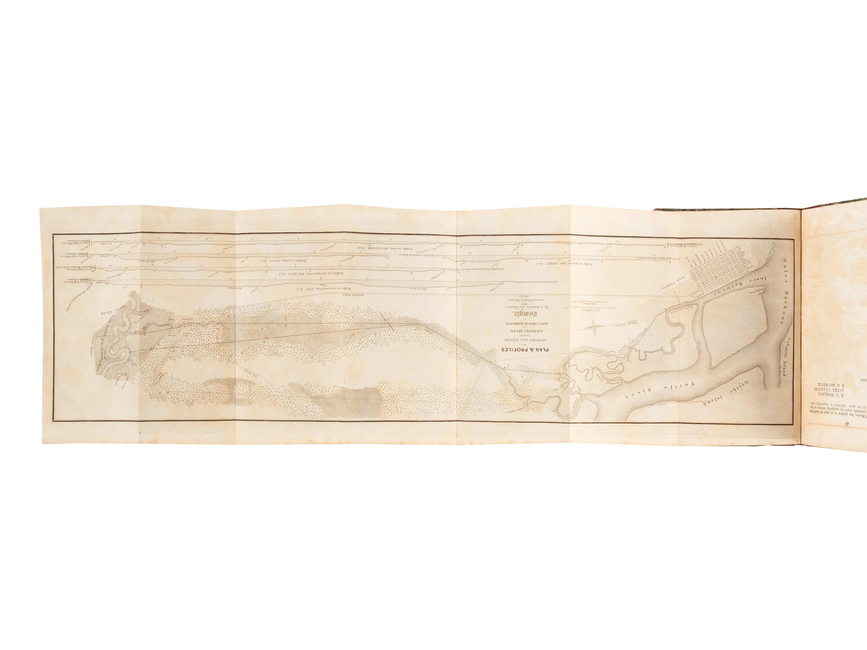 [GEORGIA - CANALS & RAILROADS]. A sammelband of 5 promotional imprints regarding the Brunswick, Georgia Canal and Railroad Company, comprising: