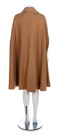 Sidney Haber Tan Wool Cape, 1960-80s No size label