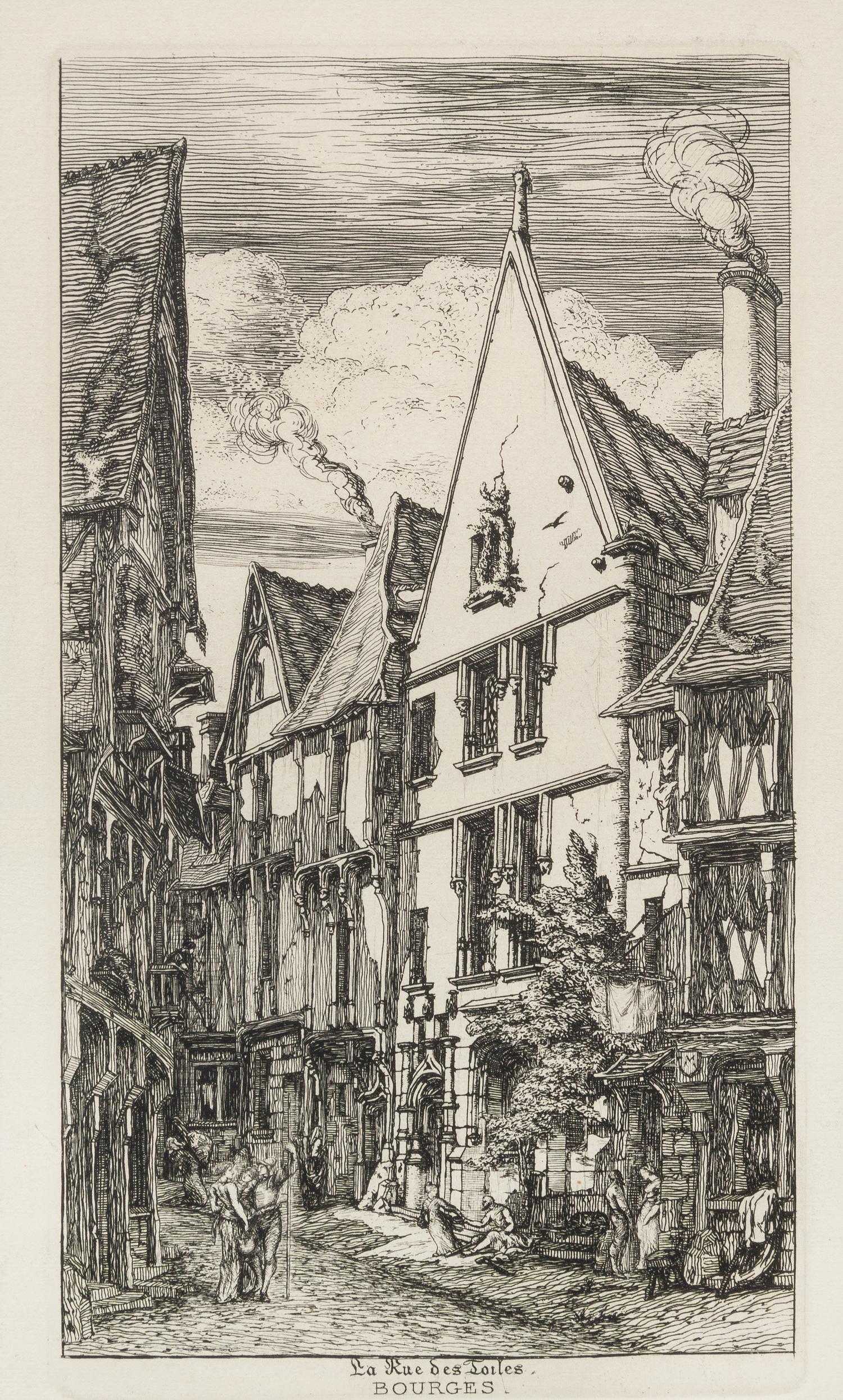 Various Artists, (19th Century), A group of architectural etchings consisting of Meryon Charles, La Rue des Toiles, Bourges; Frederick