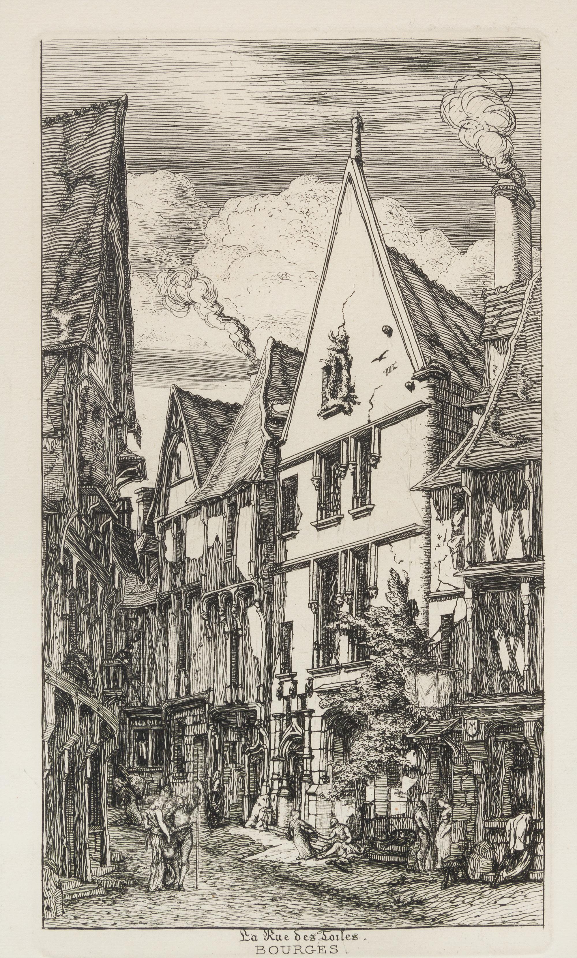 Various Artists, (19th Century), A group of architectural etchings consisting of Meryon Charles, La Rue des Toiles, Bourges; Frederick