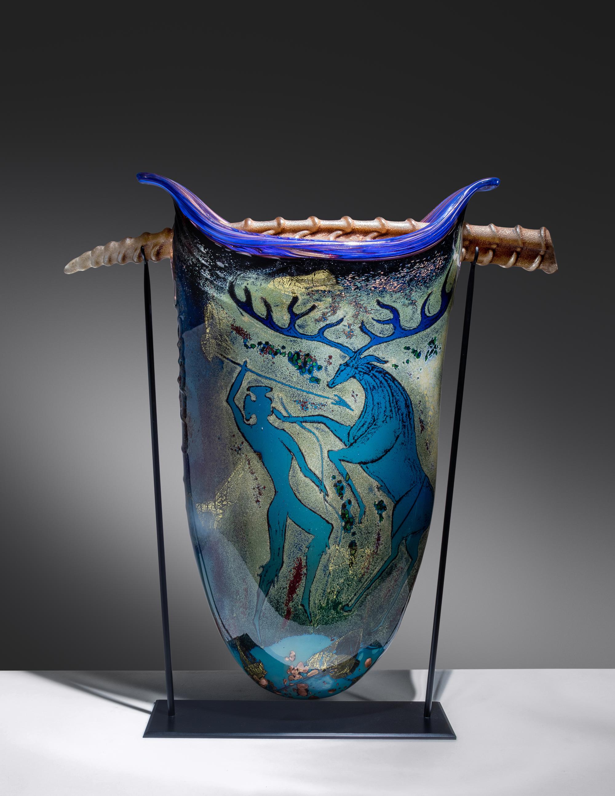 Suspended Petroglyph: Urn with Horn, 1991