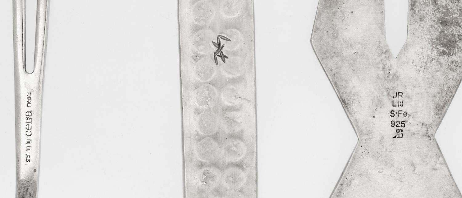 A Collection of Mexican and American Southwestern Silver Flatware Articles