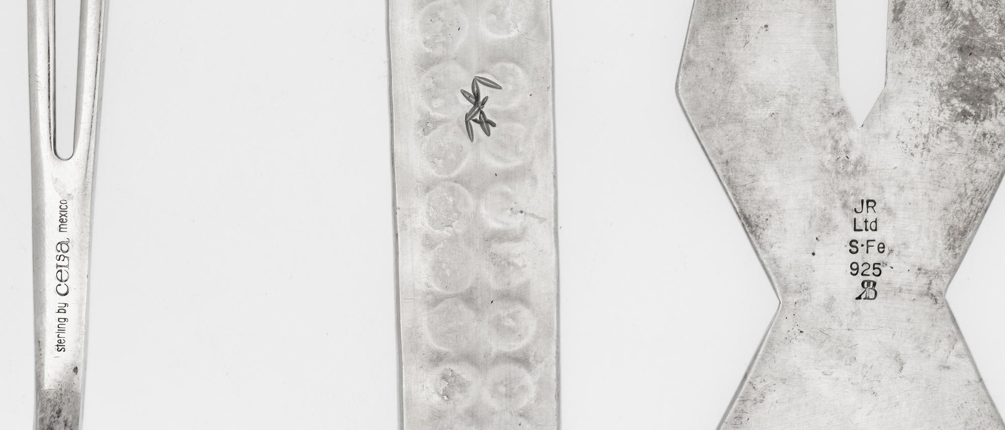 A Collection of Mexican and American Southwestern Silver Flatware Articles