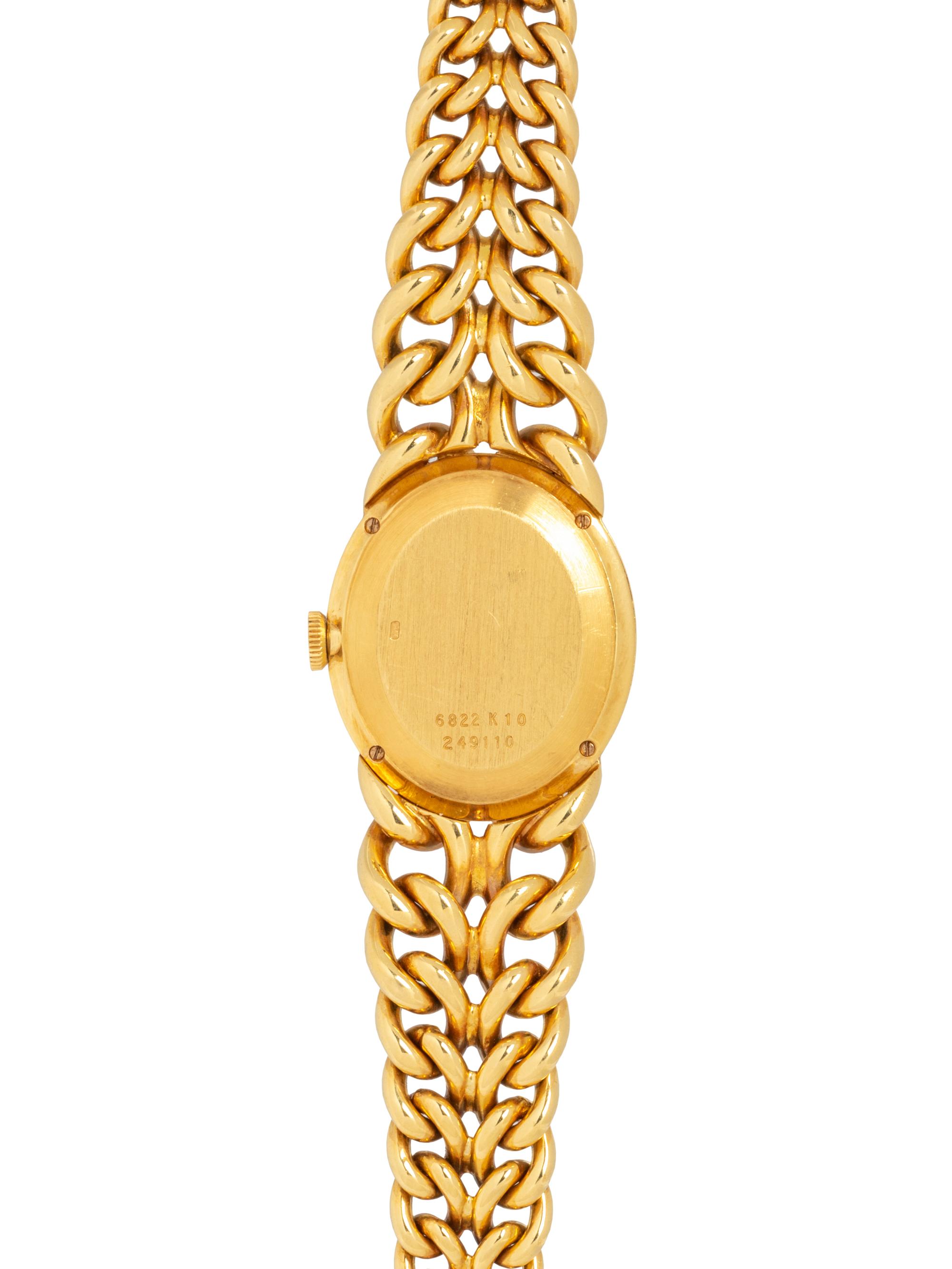 PIAGET, 18K YELLOW GOLD AND ONYX REF. 6822 K 10 WRISTWATCH