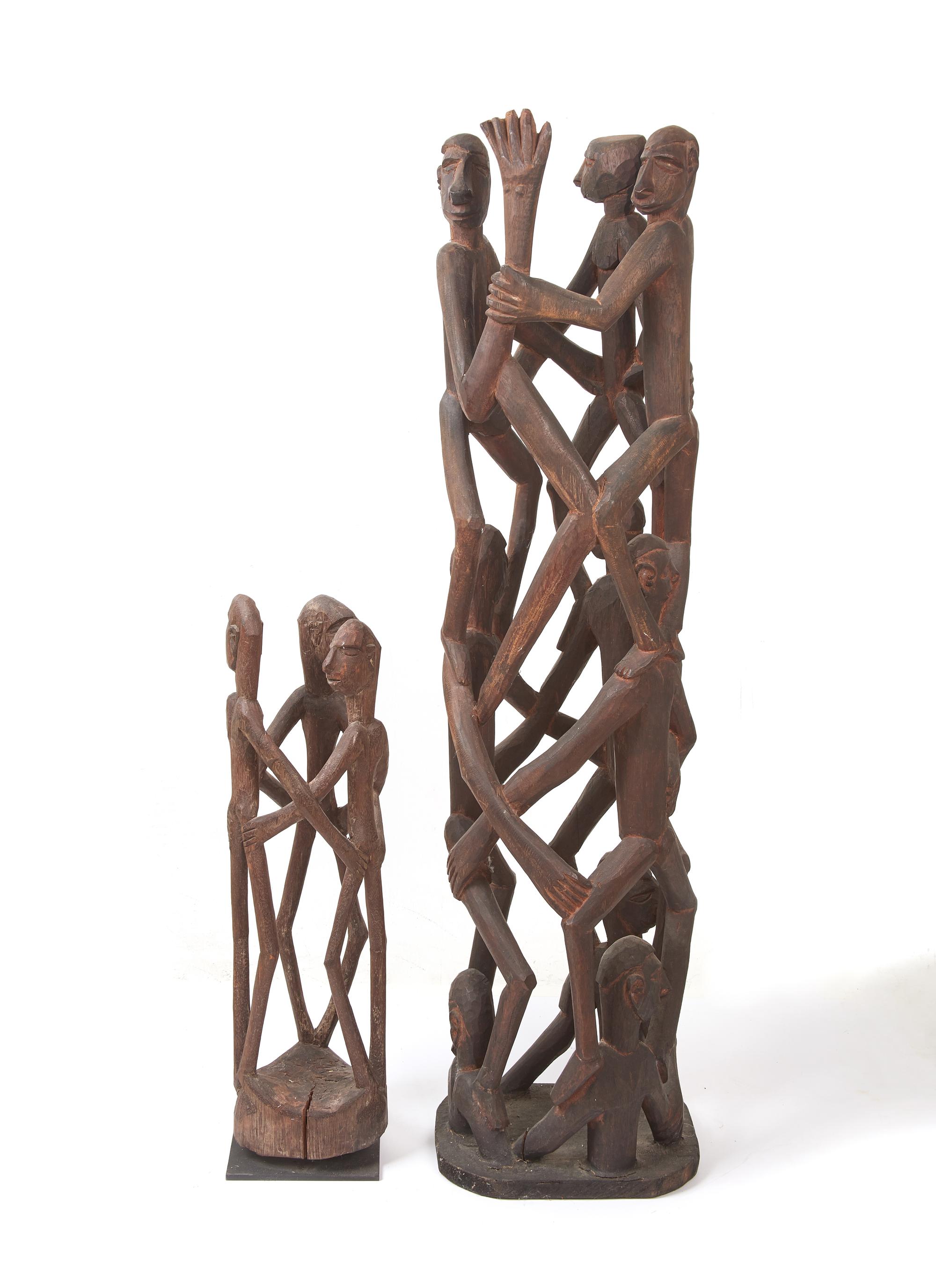 Two Asmat Spiral Figures