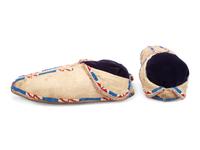 Osage Beaded Hide Moccasins