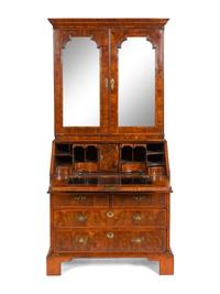 A Queen Anne Walnut Bureau Cabinet
