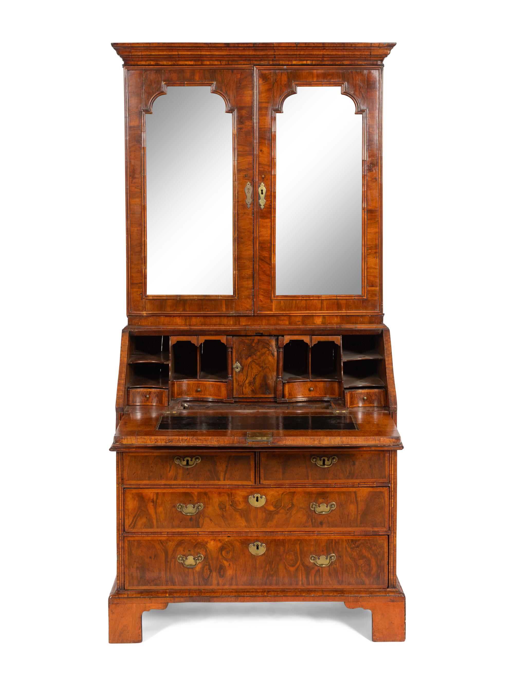 A Queen Anne Walnut Bureau Cabinet