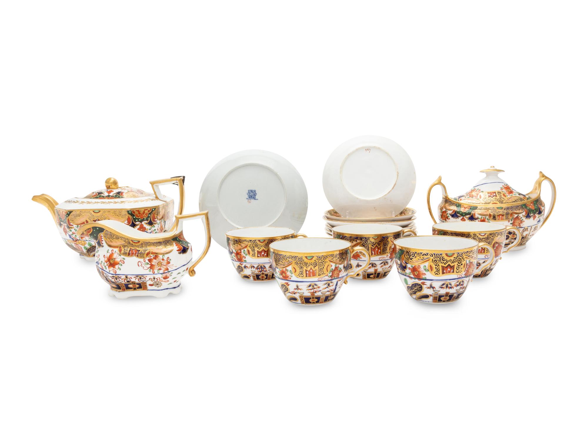 A Spode Porcelain Tea Service
