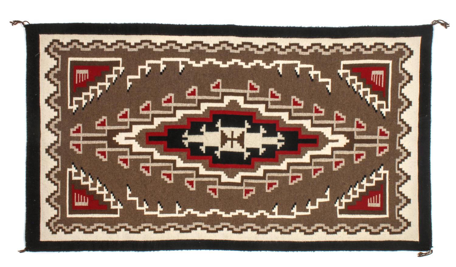 Three Navajo Rugs Largest: 36 x 68 inches