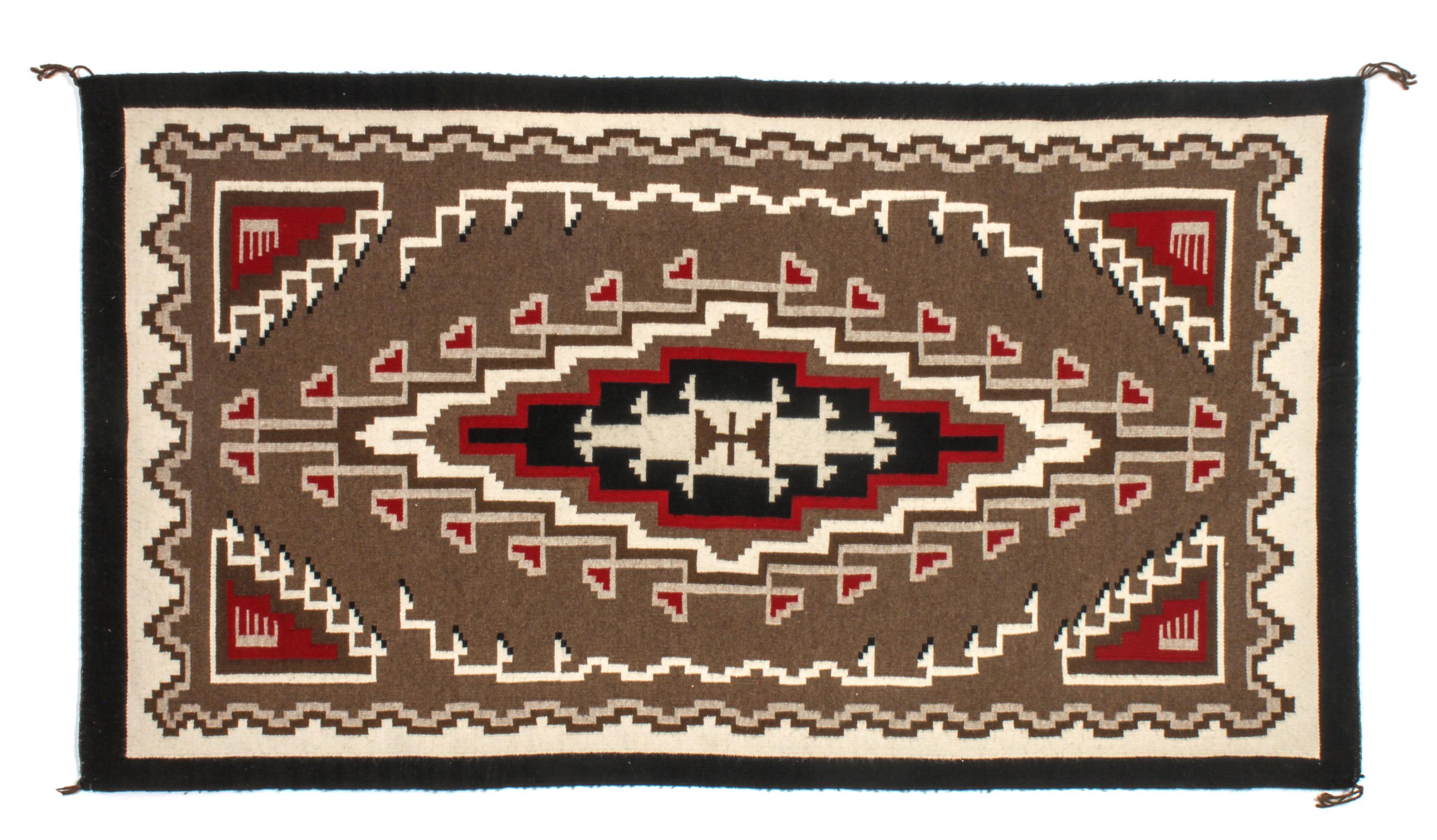 Three Navajo Rugs Largest: 36 x 68 inches