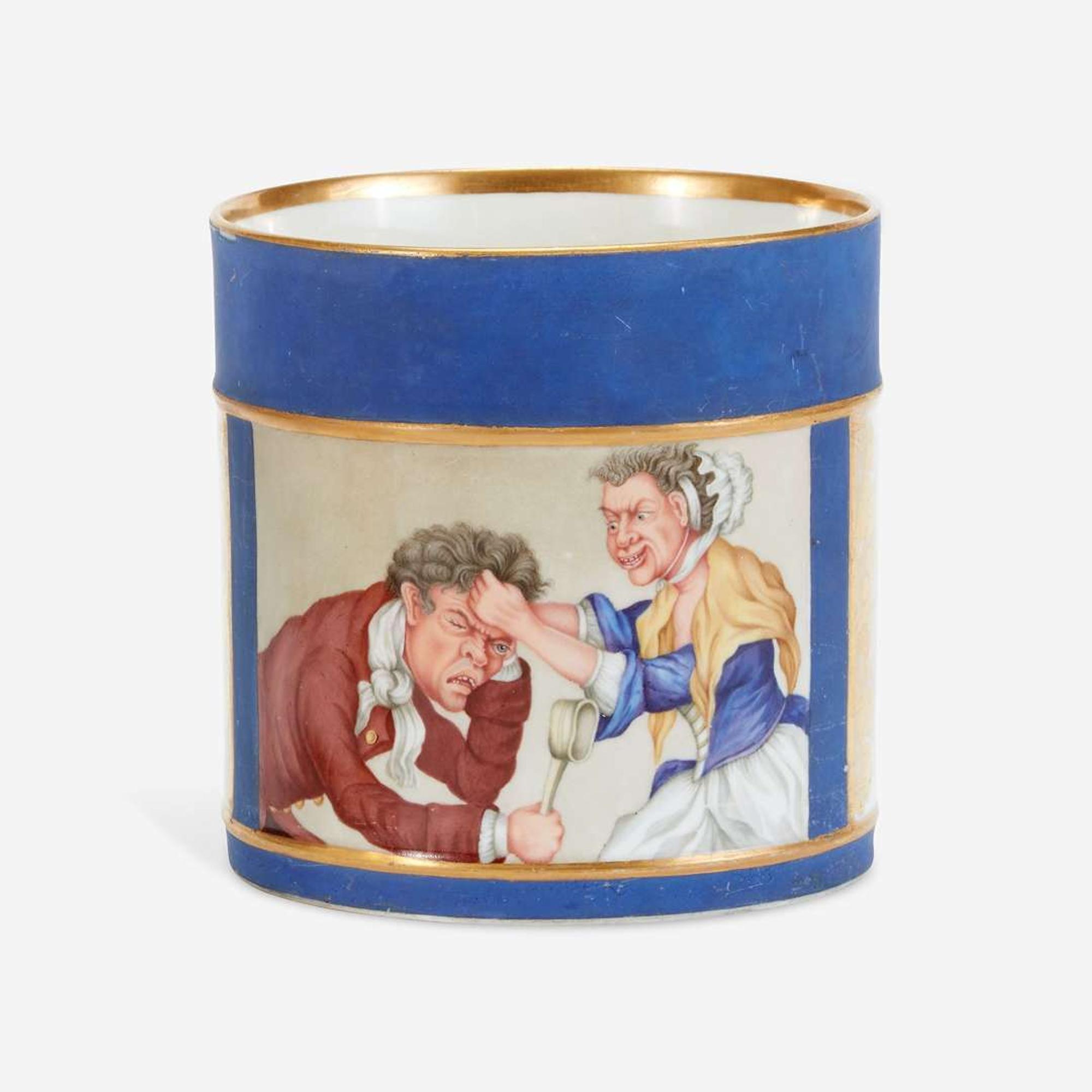 Two Oversize Royal Crown Derby Coffee Cans late 18th/early 19th century