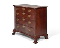 A Chippendale Cherry Oxbow Chest of Drawers