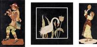 Three Continental Pietra Dura Plaques